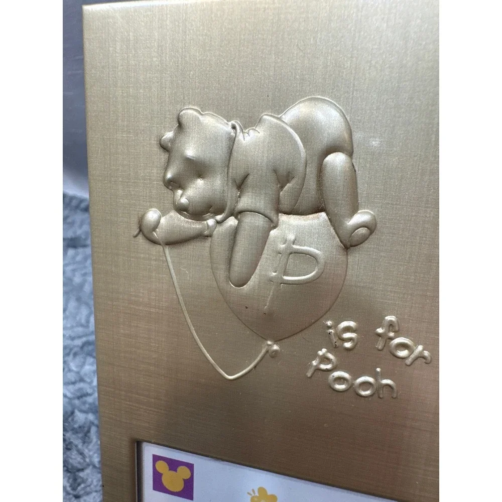 Disney Winnie the Pooh Gold P is for Pooh 2x3 Photo Frame Nursery Decor‎ 5016AA